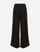 retro & icone Pantaloni Negri de costum cu picior drept cu talie înaltă Falzemira