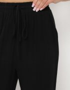 retro & icone Pantaloni Negri din viscoză cu in cu picioare largi Almaris