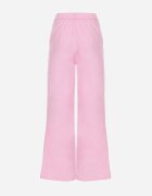 retro & icone Pantaloni roz din bumbac cu croială largă cu talie înaltă și elastic în talie Nalirna