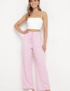 retro & icone Pantaloni Roz din Viscoză și In cu croială largă Almaris