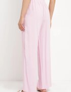retro & icone Pantaloni Roz din Viscoză și In cu croială largă Almaris