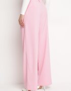 retro & icone Pantaloni Roz în stil de costum cu talie înaltă Glorda