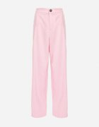 retro & icone Pantaloni Roz în stil de costum cu talie înaltă Glorda