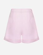retro & icone Pantaloni scurți Roz cu nasture și talie înaltă și cu tivuri suflecate Pervencă