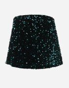 retro & icone Pantaloni scurți Verzi cu Pliu Decorați cu Paiete Nirvanya
