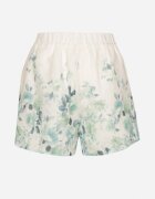 retro & icone Pantaloni scurți verzi cu Talie Înaltă cu Imprimeu Floral Nemolla