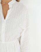 retro & icone Rochie Albă tip liliac cu elastic în talie Amberly