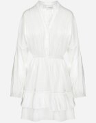 retro & icone Rochie Albă tip liliac cu elastic în talie Amberly