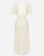 retro & icone Rochie Dantelă Maxi Bej Deschis cu elastic în talie Umisse