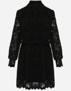 retro & icone Rochie de seară din dantelă cu șarfă la decolteu Orfalia Neagră