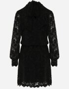 retro & icone Rochie de seară din dantelă cu șarfă la decolteu Orfalia Neagră