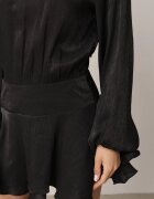 retro & icone Rochie de seară din viscoză cu volane și tip cravată la gât Espolia Neagră