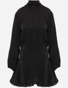 retro & icone Rochie de seară din viscoză cu volane și tip cravată la gât Espolia Neagră
