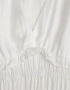 retro & icone Rochie de vară din vâscoză evazată cu talia evidențiată Periore Albă