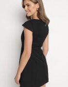 retro & icone Rochie Elegantă Neagră cu Decolteu Pătrat Melretia