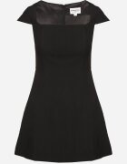 retro & icone Rochie Elegantă Neagră cu Decolteu Pătrat Melretia