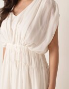 retro & icone Rochie evazată de seară în stil eteric Megania Bej