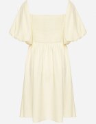 retro & icone Rochie Galbenă cu croi evazat și mâneci bufante Maradora
