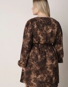 retro & icone Rochie Maro cu croială evazată și mâneci bufante Salanela