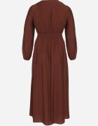 retro & icone Rochie Maro Evazată cu încrețituri și elastic în talie Fedorna