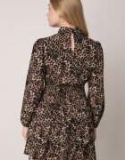 retro & icone Rochie Maro Mini Cloș Cu Pete Decorată Cu Volane Fertta