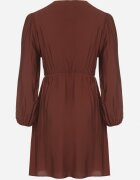 retro & icone Rochie Maro Petrecută din Viscoză cu Legătură în Talie Vidila
