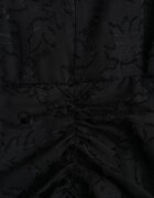 retro & icone Rochie Mini Neagră din Țesătură Plumeti cu Încrețituri Werenia