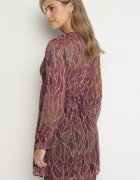 retro & icone Rochie Mov Cloș din Material Transparent Strânsă sub Bust Evandrella