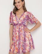 retro & icone Rochie mov cu model floral Rinovea