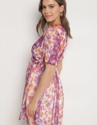 retro & icone Rochie mov cu model floral Rinovea