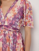 retro & icone Rochie mov cu model floral Rinovea