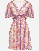 retro & icone Rochie mov cu model floral Rinovea