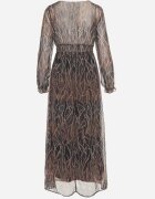 retro & icone Rochie Neagră Cloș din plasă cu decolteu în V Lablisse