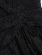 retro & icone Rochie Neagră cu croială evazată cu decolteu cu capse Uzimira