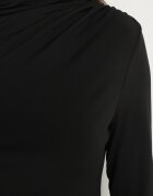 retro & icone Rochie Neagră cu Drapaj cu Croială Mulată Naliraia