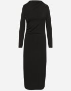 retro & icone Rochie Neagră cu Drapaj cu Croială Mulată Naliraia