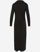 retro & icone Rochie Neagră cu Drapaj cu Croială Mulată Naliraia