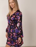 retro & icone Rochie Neagră Petrecută cu flori Alisia