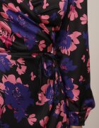 retro & icone Rochie Neagră Petrecută cu flori Alisia