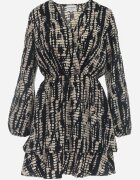 retro & icone Rochie neagră tip plic Mini Print imitație piele de șarpe Sandilla