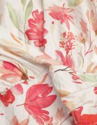 retro & icone Rochie petrecută din viscoză cu elastic în talie la spate cu imprimeu floral Pentonia Bej