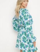 retro & icone Rochie petrecută verde florală cu partea de jos evazată Elvezia