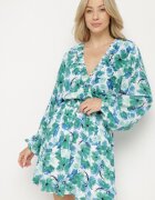 retro & icone Rochie petrecută verde florală cu partea de jos evazată Elvezia