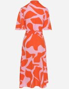 retro & icone Rochie Portocalie-Roz Croi petrecut cu Legătură în Talie Raviara