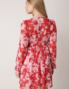 retro & icone Rochie Roșie Cloș cu Imprimeu Floral Aclia
