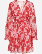 retro & icone Rochie Roșie Cloș cu Imprimeu Floral Aclia