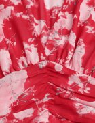 retro & icone Rochie Roșie Cloș cu Imprimeu Floral Aclia
