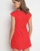 retro & icone Rochie Roșie Elegantă cu Decolteu Pătrat Melretia