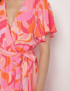 retro & icone Rochie Roșie petrecută cu cordon legat Zareonna