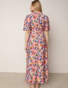 retro & icone Rochie Roz-bej Petrecută Cu flori Cu cordon textil în talie Quapia